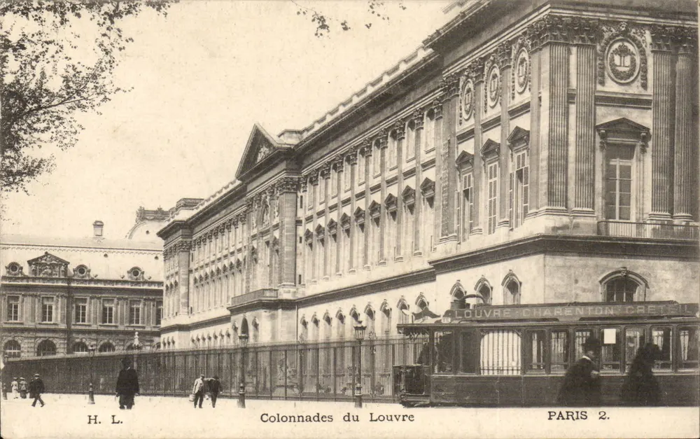 Säulen des Louvre — Paris — H. L. / Charenton-Chretel - Vorderseite