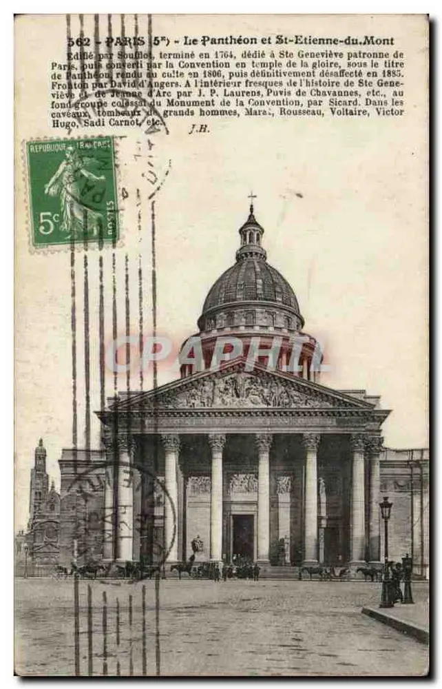 Der Pantheon und Sainte-Geneviève-du-Mont — Paris — Verlag Soufflot - Vorderseite