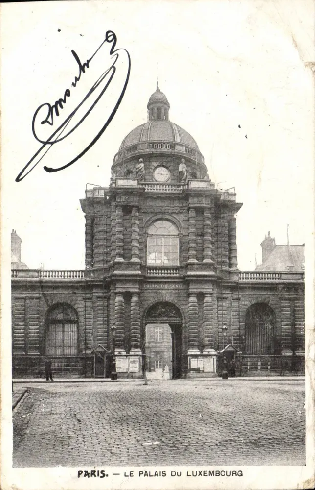 Paris — Le Palais du Luxembourg — éditeur impr. sur la carte - Frente