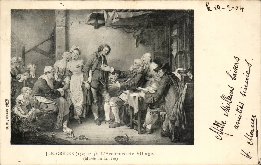 Die Dorfbraut — J.-B. Greuze (1725-1805) — B. F., Paris - Vorderseite