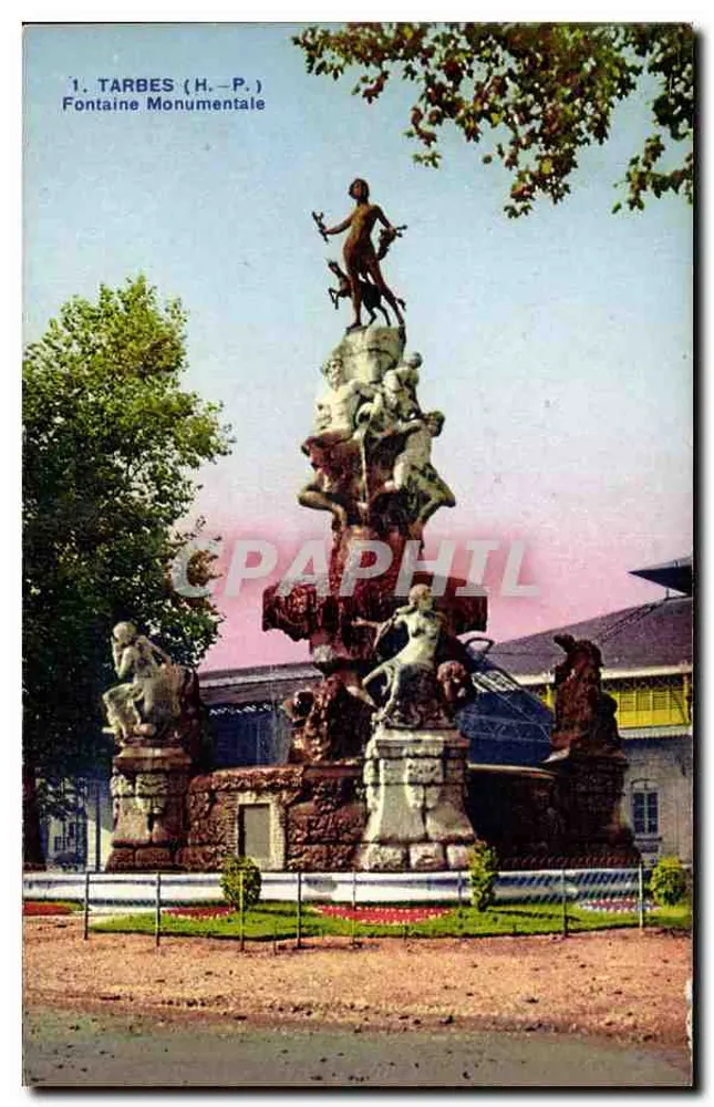 Tarbes (H.-P.) — Fontaine Monumentale — Edição Laforque et Cie, Tarbes - Frente