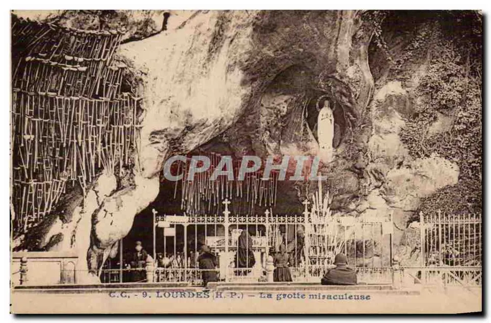 Lourdes - A gruta milagrosa — C.C. - 9. Lourdes (H.P.) - Frente