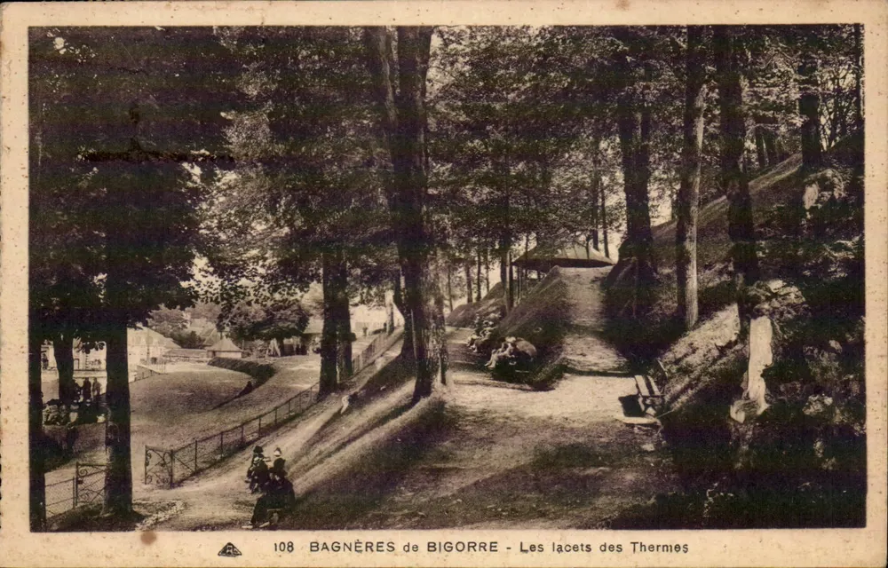 Bagnères-de-Bigorre - Die Kurven der Thermalquellen — Cie des Arts Photomécaniques, n°108 - Vorderseite