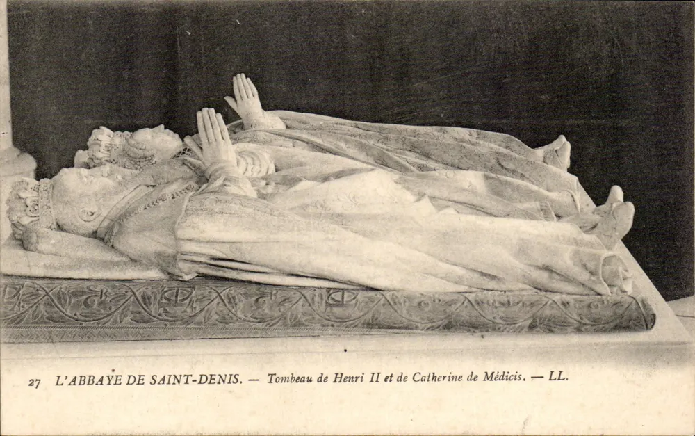 DIE ABBAYE VON SAINT-DENIS — Grabmal von Henri II und Catherine de Médicis — LL. — N° 27 - Vorderseite