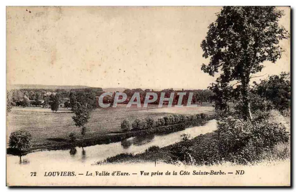 Louvières — Die Tal der Eure — Ansicht vom Côte Sainte-Barbe — ND - Vorderseite