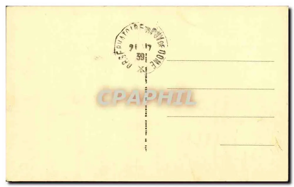 Crépuscule vu de l'Observatoire du Ruy-de-Dôme — Cliché Plazanet, n°78 - Verso