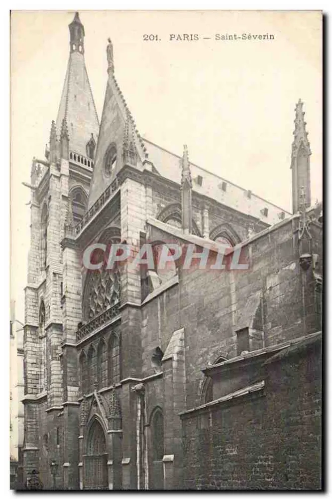 Paris — Saint-Séverin — Carta postal n°201, editada por PARISPHIL - Frente