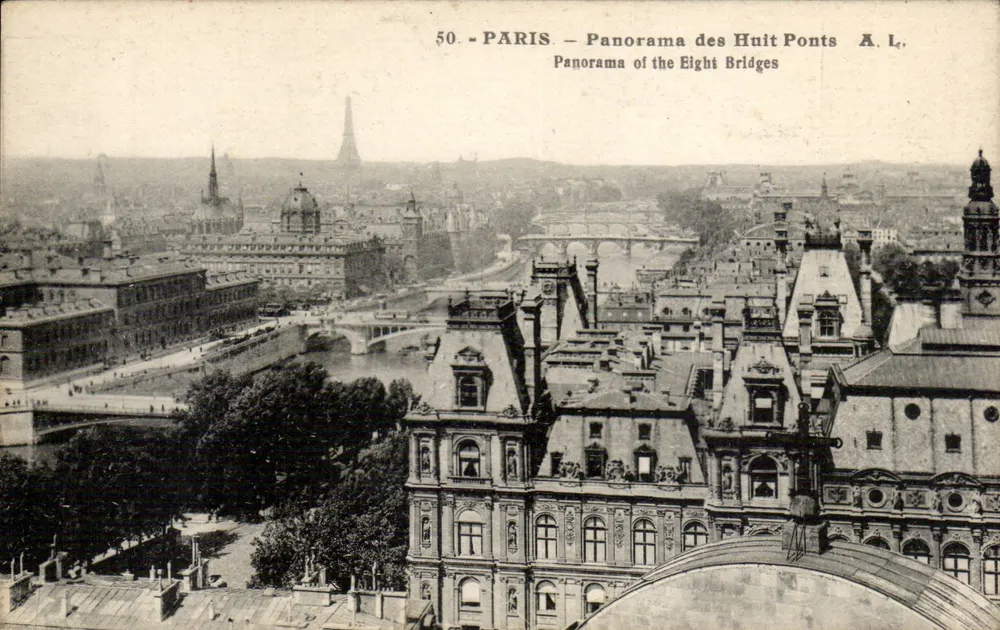 Paris — Panorama dos Oito Pontes — A. L. - Frente