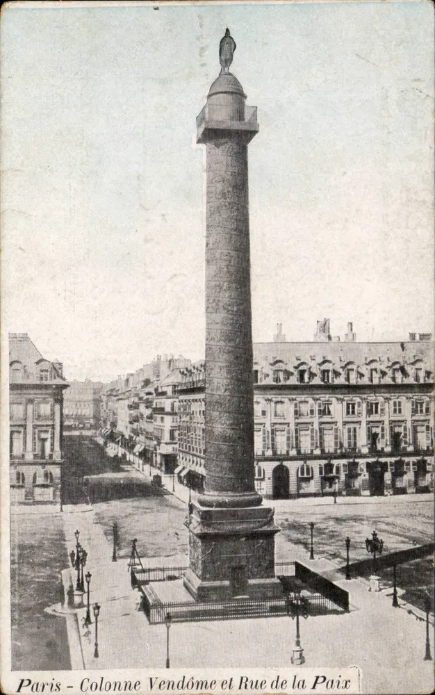 Paris - Säule Vendôme und Rue de la Paix — unbekannter Verlag, Seriennummer nicht sichtbar - Vorderseite