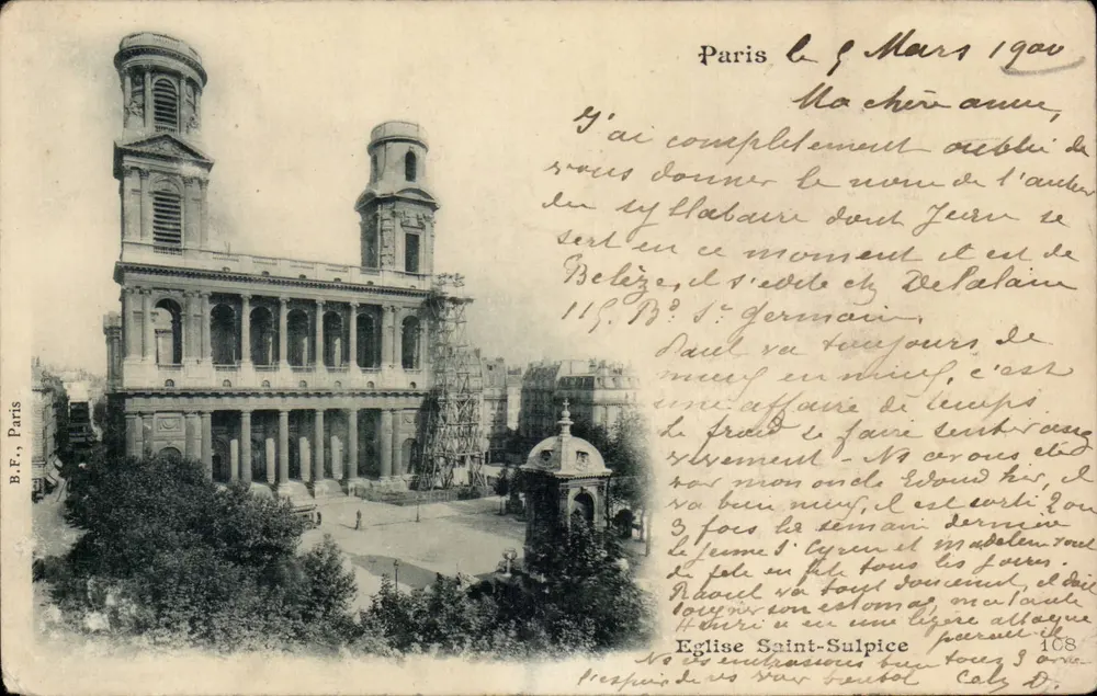 Kościół św. Sulpicja — Paryż — B.F. Paryż, nr 108 - Awers