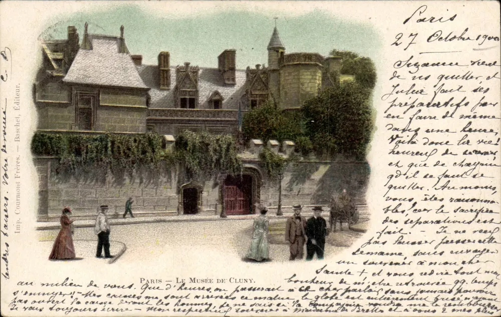 Paris — O Museu de Cluny — Imp. Courmont Frères, Bascule, Editor - Frente