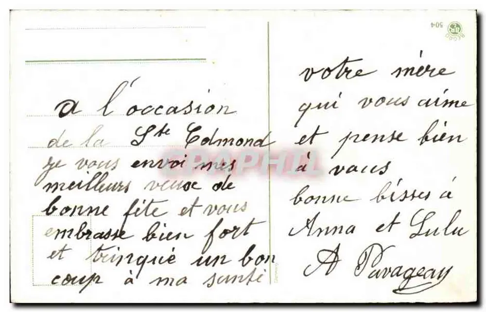Büschel aus Rosen und Violets — 'Gute Feier' — Verlag nicht sichtbar - Rückseite