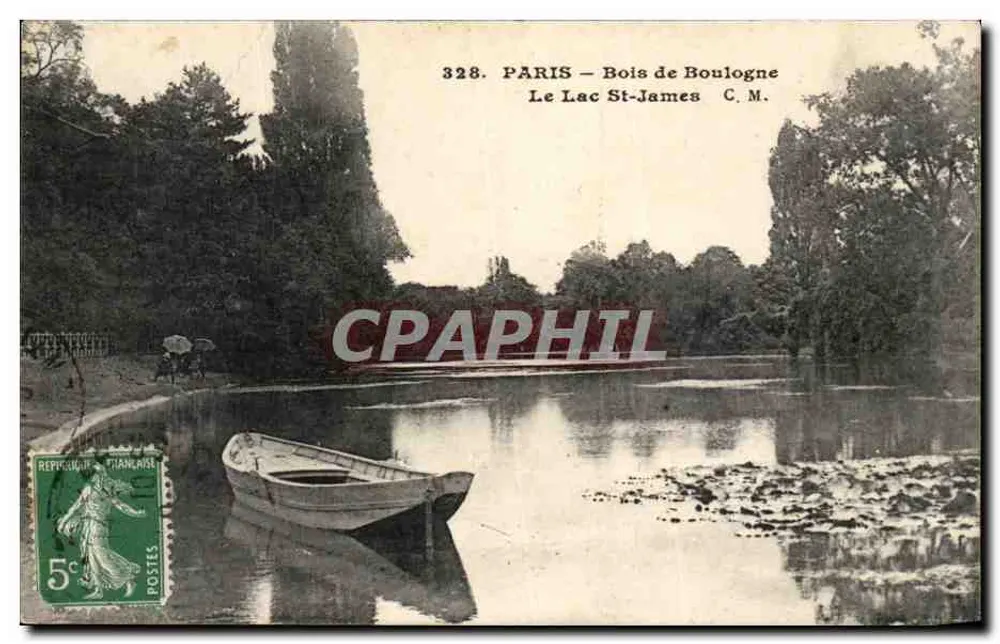 Paris — Bois de Boulogne — See St-James — C. M. — Nr. 328 - Vorderseite