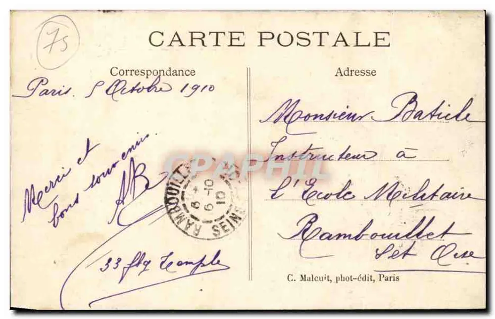 Paris — Bois de Boulogne — See St-James — C. M. — Nr. 328 - Rückseite