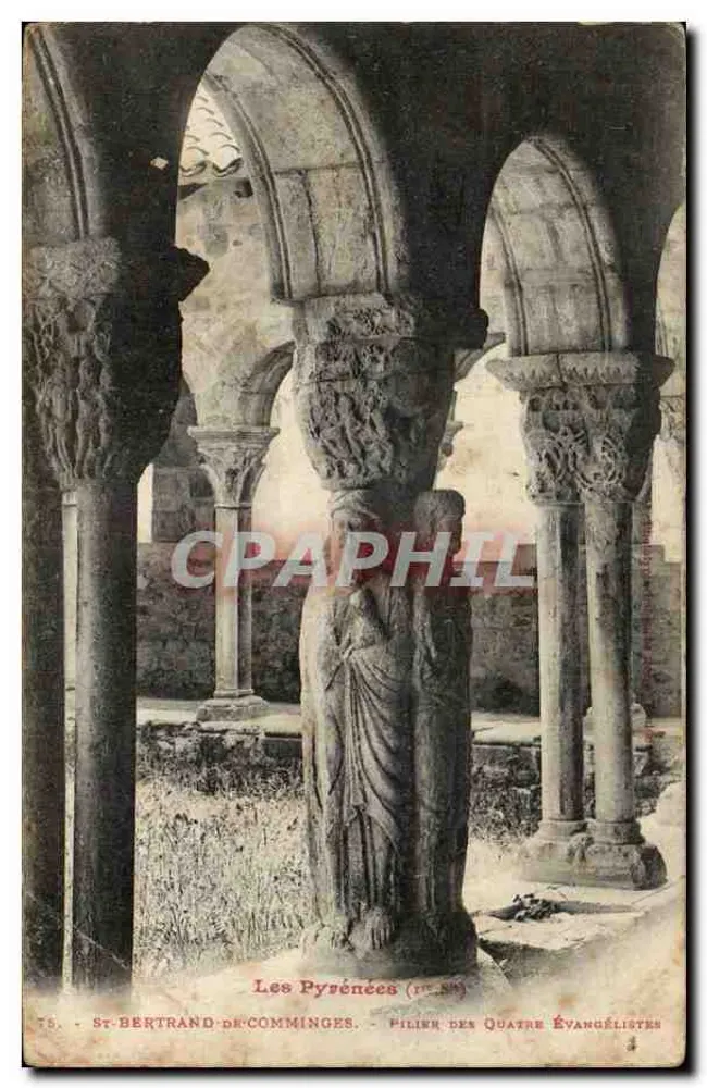 Les Pysénées (St-Bertrand-de-Comminges) — Säule der vier Evangelisten — Verleger unbekannt, n° 75 - Vorderseite