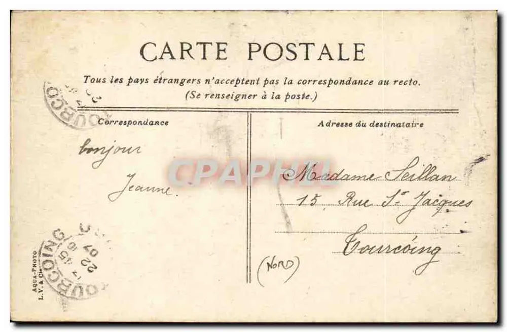 Le Havre - L'Arsenal — éditeur L.V. & Ch. n°9 - Verso