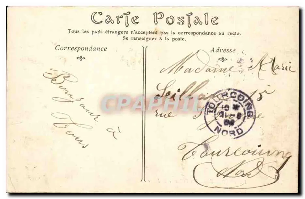 Le Tréport — Las Villas de la Playa — Editor: C. P. A. (n° 108) - Reverso