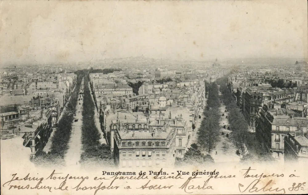 Panorama Paryża - Widok ogólny — wydawca nieznany, numer seryjny nie widoczny - Awers
