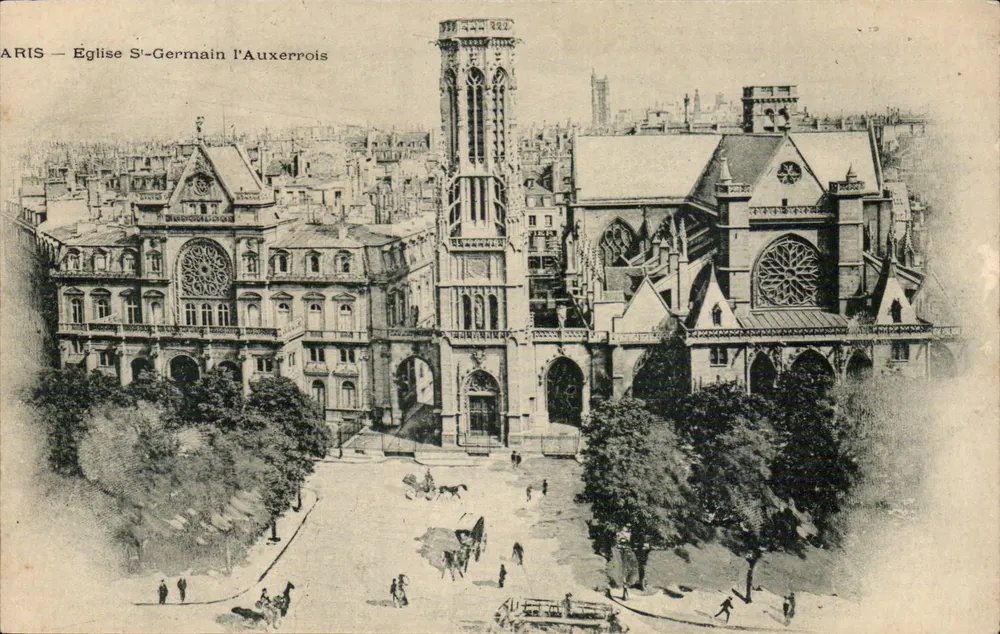 Paris — Igreja de Saint-Germain-l'Auxerrois — vista panorâmica - Frente