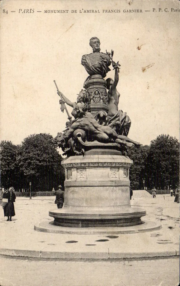 Parijs — Monument van de admiraal Francis Garnier — P. P. G. Parijs - Voorkant