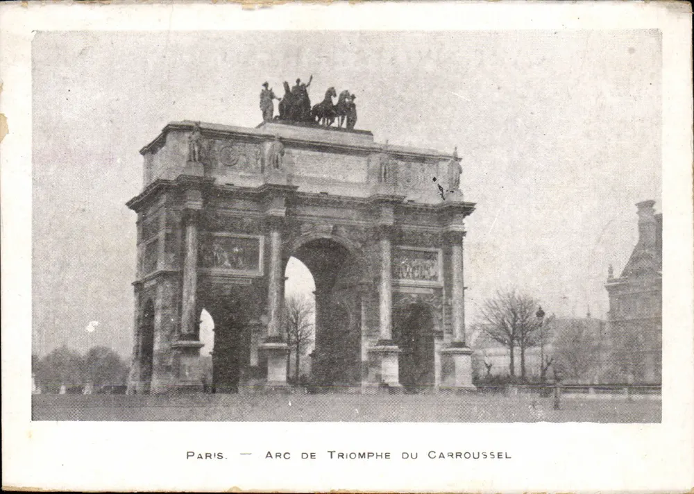 Paris — Arco do Triunfo do Carrousel — Manufatura de Poste-Phone em Reims - Frente