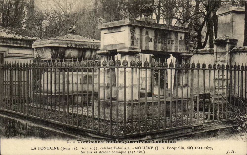 Historische Grabstätten - Père-Lachaise - La Fontaine und Molière - Vorderseite