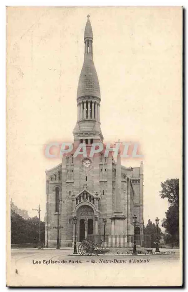 Nossa Senhora de Auteuil — Igreja de Paris — C. J. de Pachy, editor, n° 65 - Frente