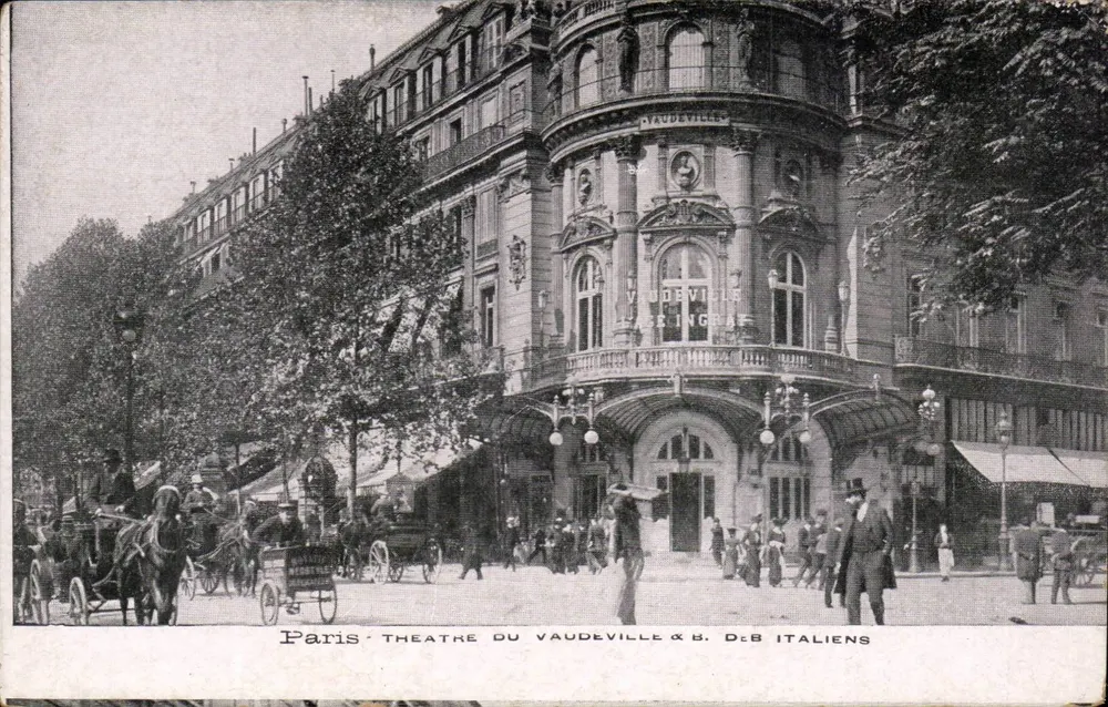 Parigi - Teatro del Vaudeville & B. des Italiens — editore non visibile, numero di serie non visibile - Recto