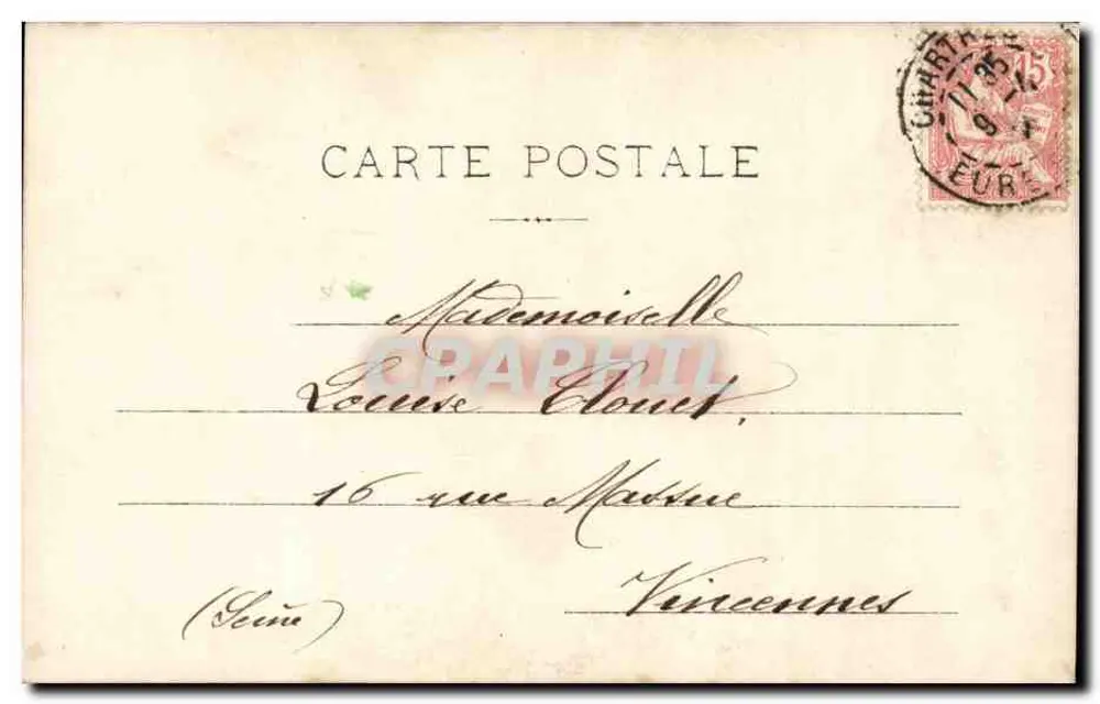 Liebespaar — gedruckter Text — G.B. (Verlag) - Rückseite