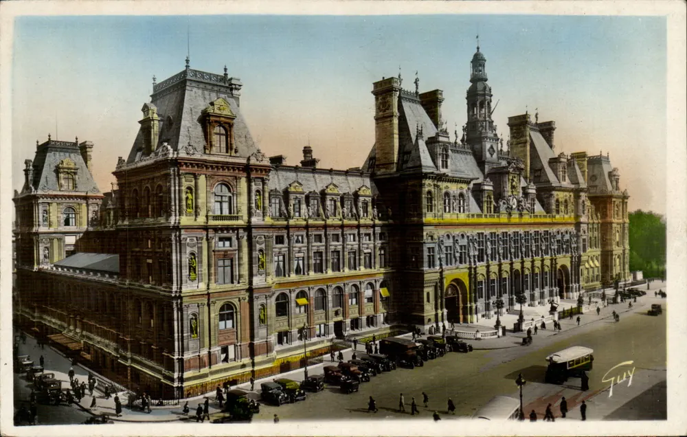 Parijs — Het stadhuis — Uitgever F. Guy - Voorkant