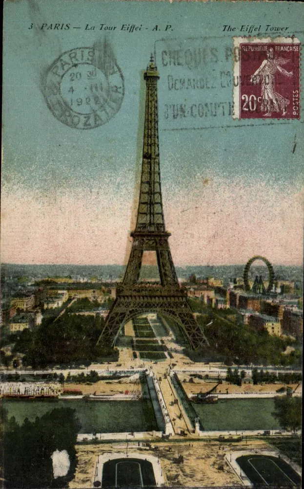 Paris — A Torre Eiffel — A.P. — Editor A.P. n°3 - Frente
