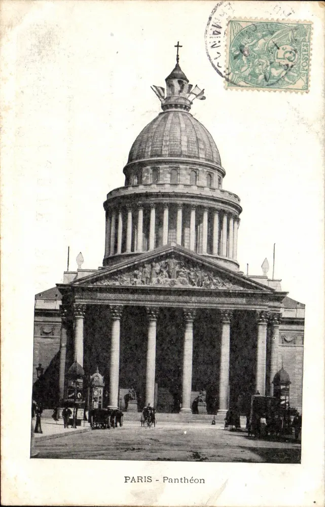 PARIS - Panteão — vista do edifício com colunata e cúpula — editor não visível - Frente