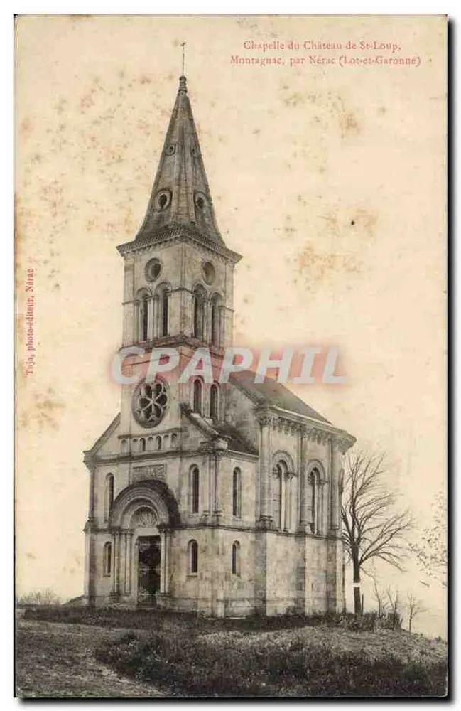 Kapelle des Schlosses St-Loup, Montagnac, von Nérac (Lot-et-Garonne) — Tyjo, Fotoverlag, Nérac - Vorderseite
