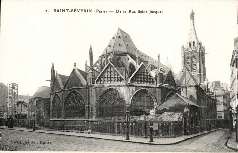 Saint-Séverin (Paris) — Da Rue Saint-Jacques — Cliché da Igreja - Frente