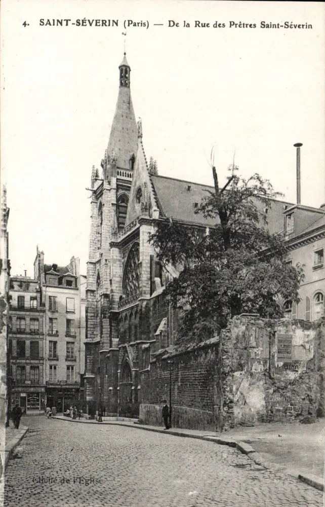 Saint-Séverin (Paris) — Von der Rue des Prêtres Saint-Séverin — Kathedrale der Kirche - Vorderseite