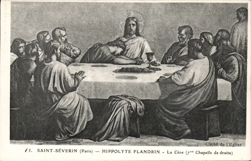 Das letzte Abendmahl — Saint-Séverin (Paris) — Hippolyte Flandrin — 7. Kapelle rechts - Vorderseite