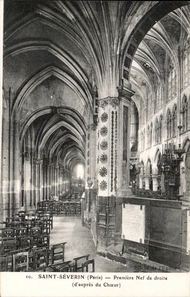 Saint-Séverin (Paris) — Erste rechte Nave (von der Nähe des Chors aus) - Vorderseite