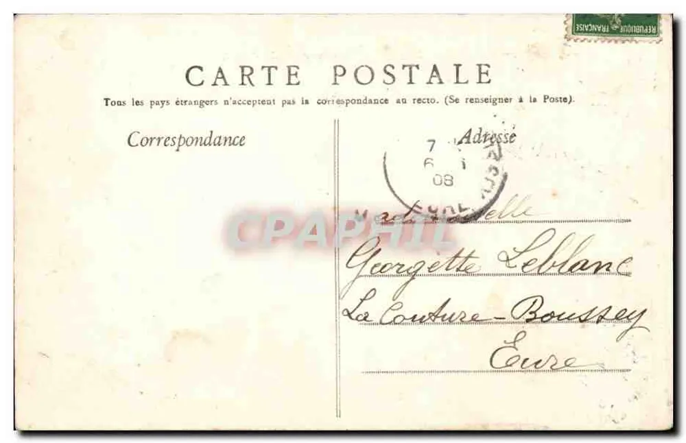 Paris - Museu do Louvre e Jardins — editor não visível, número de série não legível - Verso