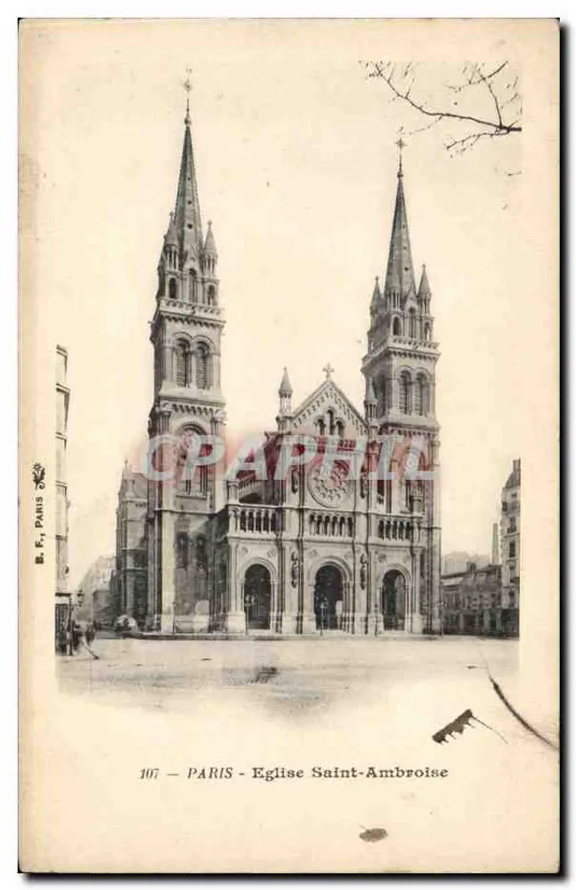 Paris - Igreja de São Ambrozio — B. F., Paris, n° 107 - Frente