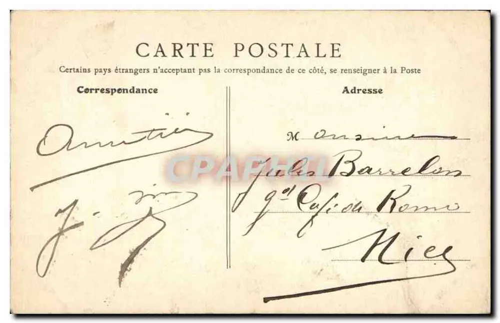 Paris - Igreja de São Ambrozio — B. F., Paris, n° 107 - Verso
