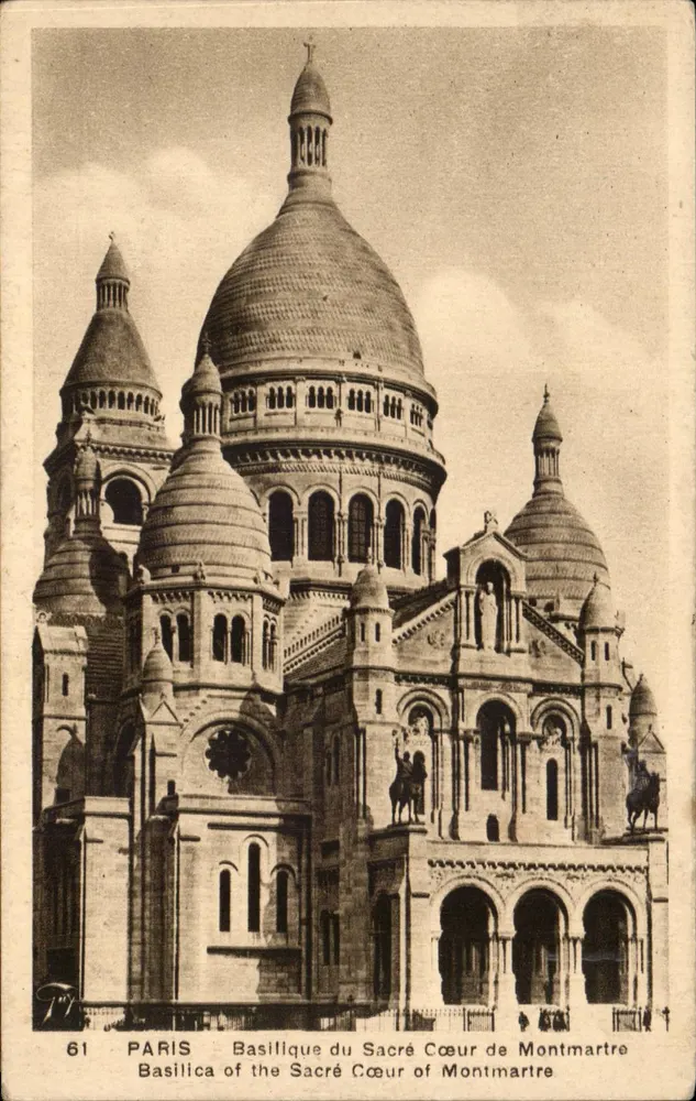 Basilika des Heiligen Herzens von Montmartre — Paris — Verleger J. P. (Nr. 61) - Vorderseite