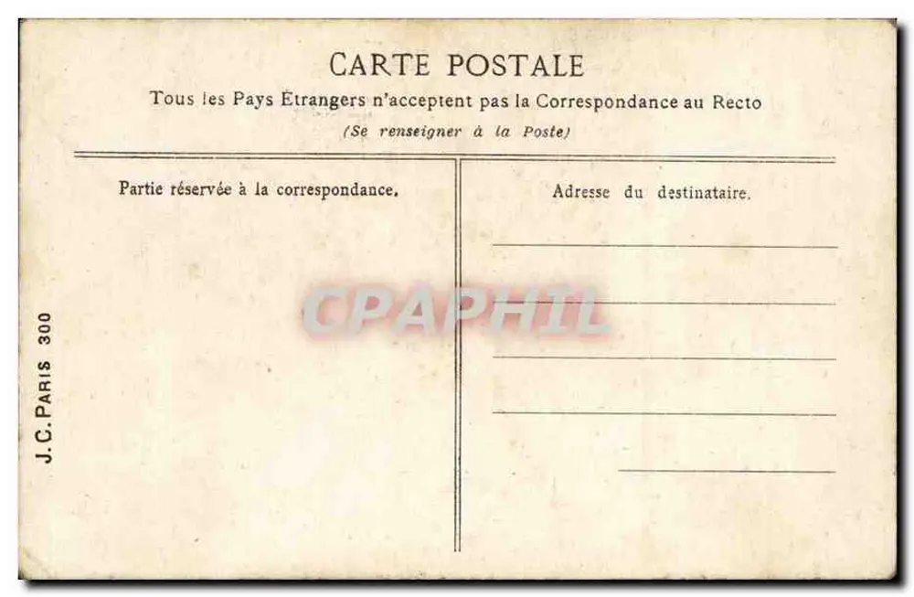 Porträt einer Frau — rote und rosa Kleidung — J.C. PARIS 300 - Rückseite