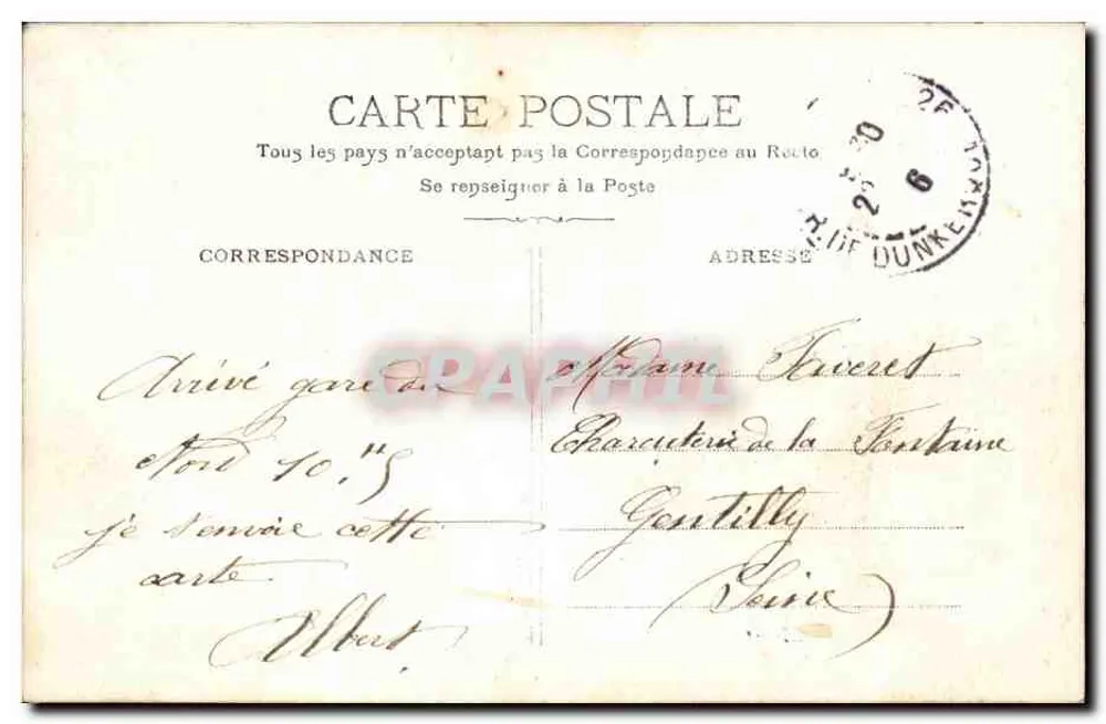 Mann, der eine Blume anbietet — Liebesgedicht — Paris, Nr. 318 - Rückseite
