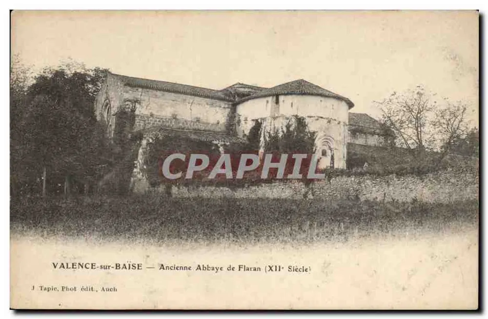 Valence-sur-Baïse — Alte Abtei Flaran (12. Jahrhundert) — J. Tapie, Foto. Verlag Auch - Vorderseite