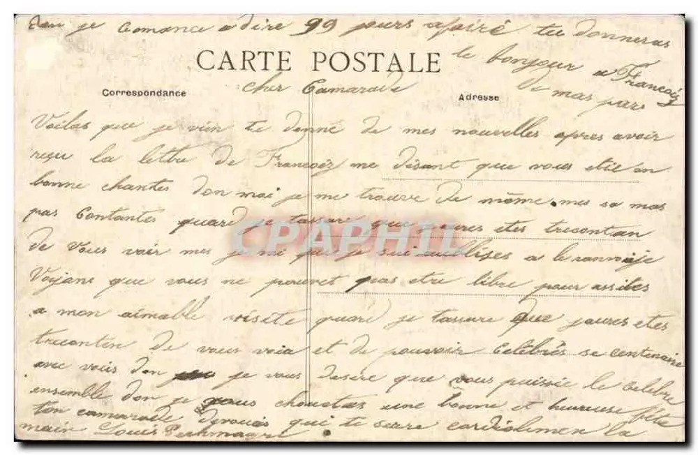 Auch — Lembrança de Auch — Editor S. GAPIR, n° 14 - Verso