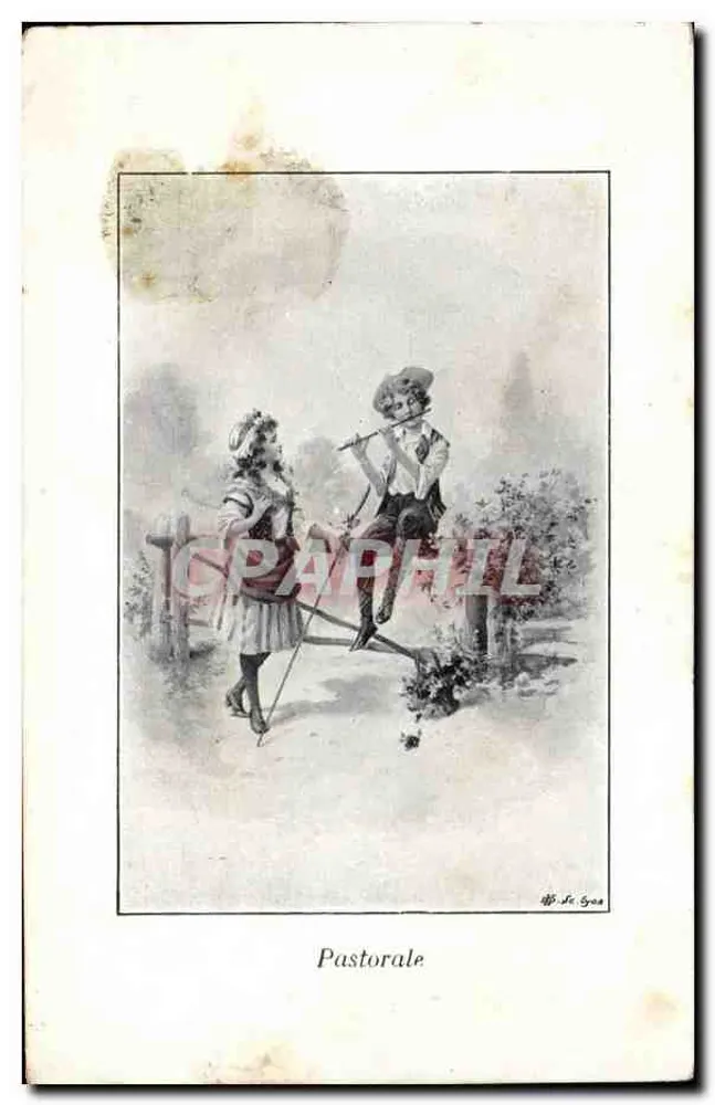 Pastoral — ilustração de W. St. Goe — editor não visível - Frente