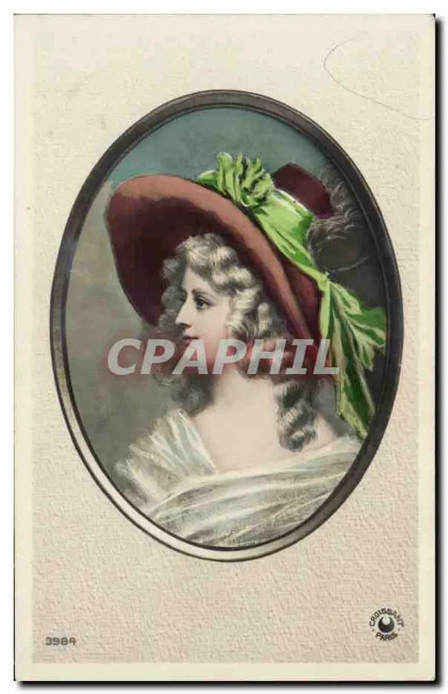 Junge Frau mit rotem Hut — Corrègans, Paris — n° 3989 - Vorderseite