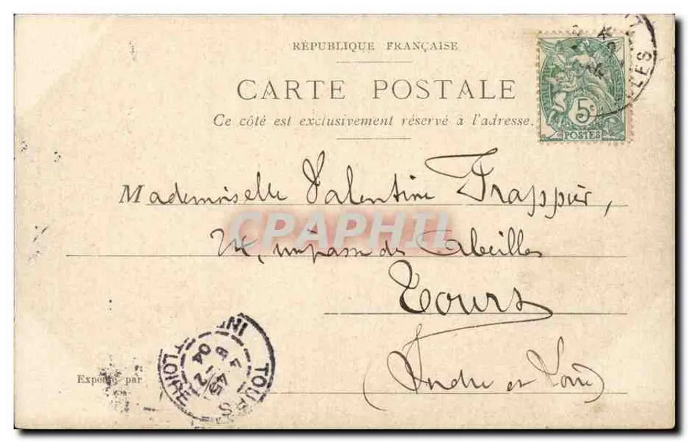 Paris — A Hôtel-de-Ville — Editora: Louis Waddington, número de série não visível - Verso