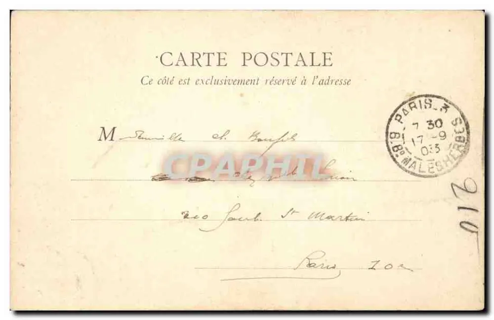 PARIS — Place du Carrousel und Palast des Louvre — B.F. Paris, n°133 - Rückseite