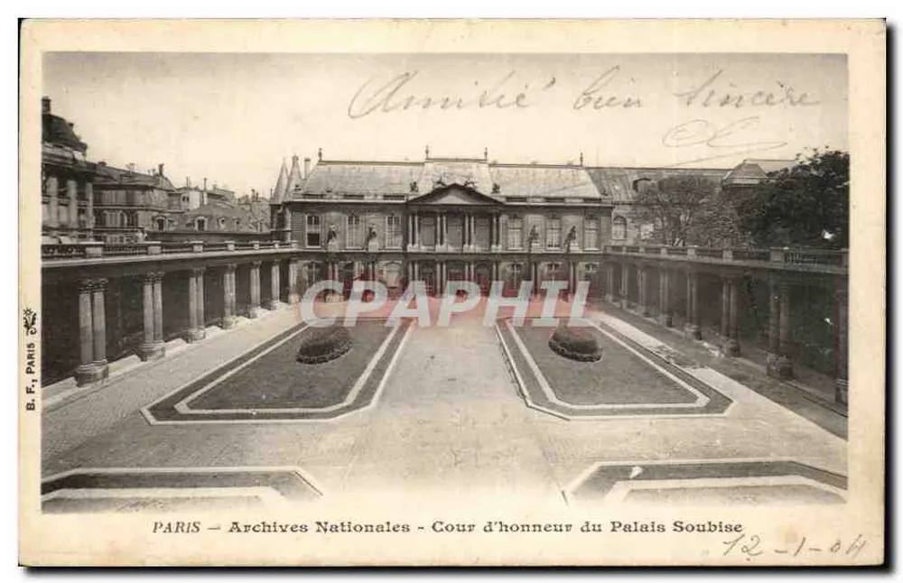 Paris — Nationalarchiv — Cour d'honneur des Palais Soubise — B.F. Paris 0 - Vorderseite